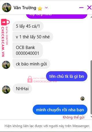 0000040001 NGUYEN HUU HAI OCB bị cảnh báo lừa đảo scam