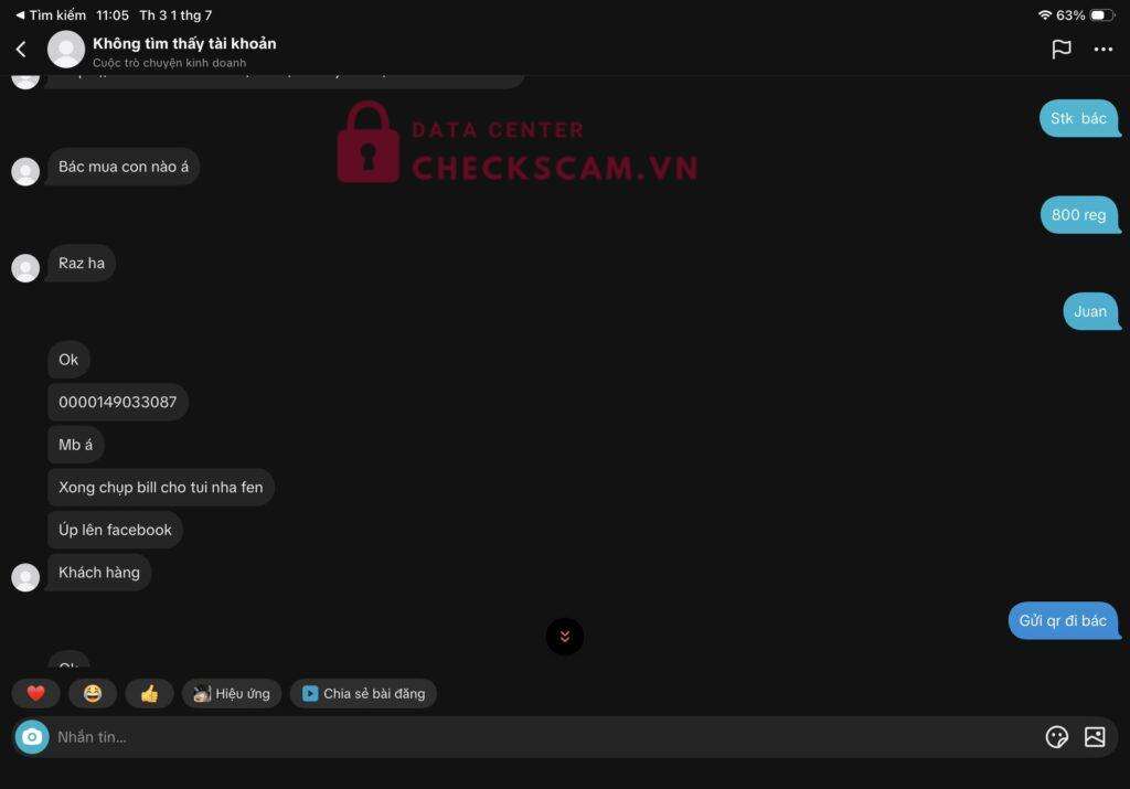 0000149033087 NGUYEN QUOC VIET MB bị cảnh báo lừa đảo scam