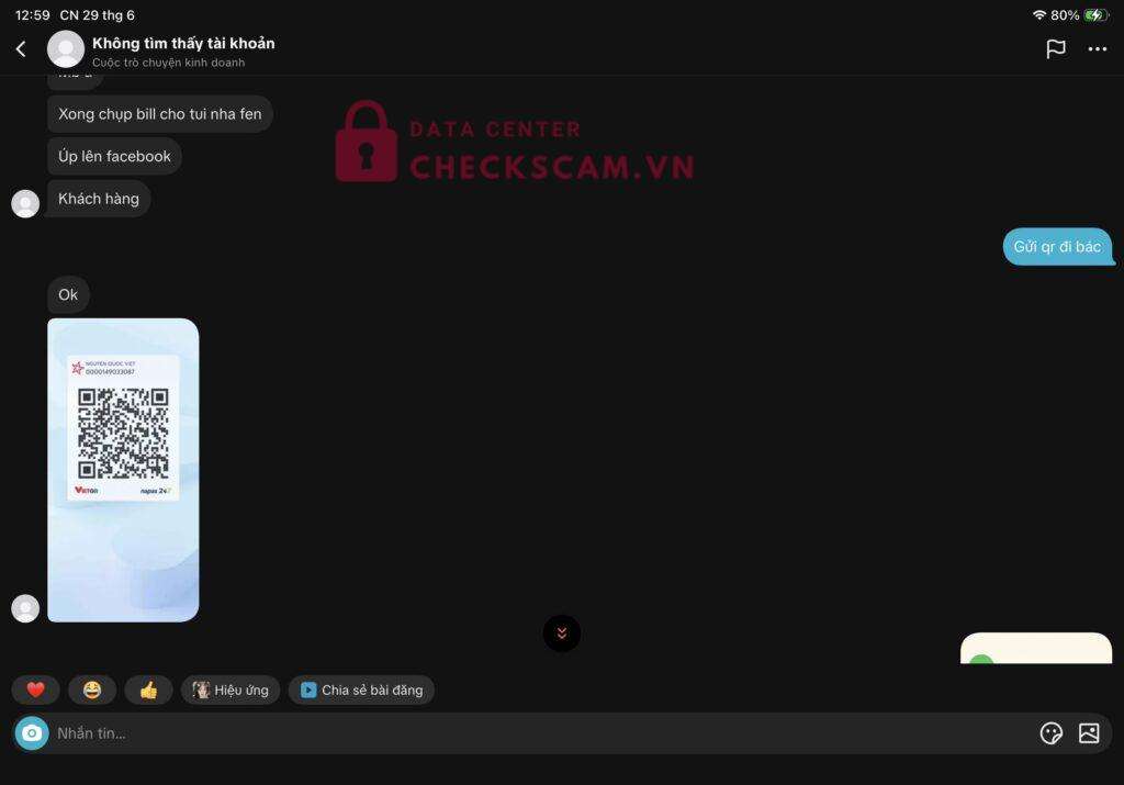 0000149033087 NGUYEN QUOC VIET MB bị cảnh báo lừa đảo scam