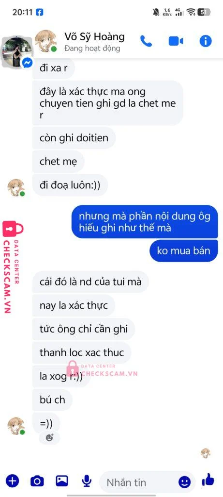 0041000365432 TRAN THI MINH HIEU VCB bị cảnh báo lừa đảo scam