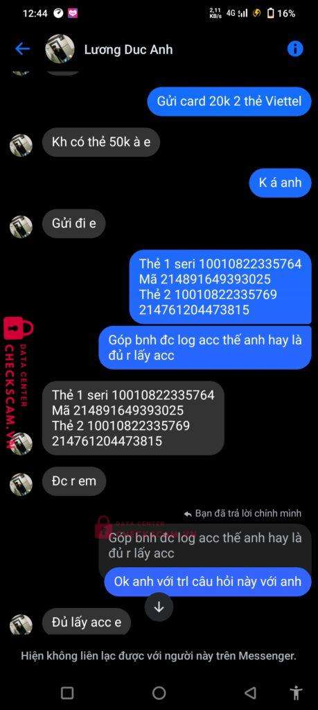 00621249999 LE MINH TIEN MB bị cảnh báo lừa đảo scam