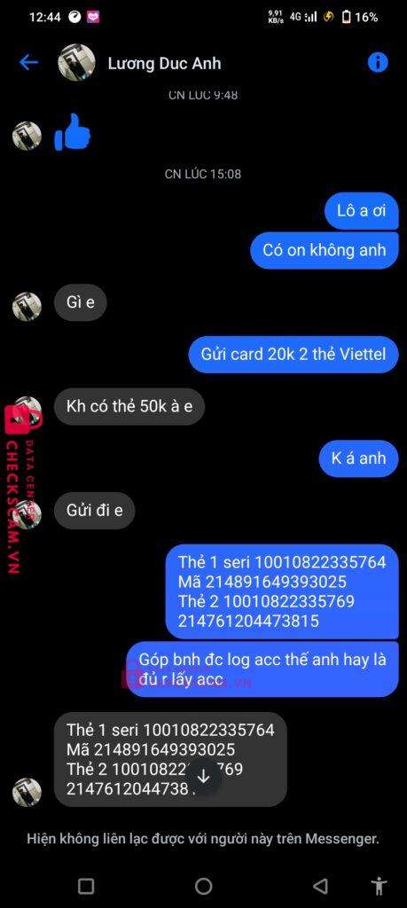 00621249999 LE MINH TIEN MB bị cảnh báo lừa đảo scam
