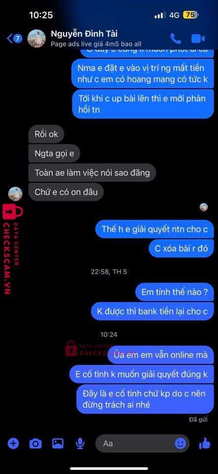 0101001235127 NGUYEN DINH TAI VCB bị cảnh báo lừa đảo scam