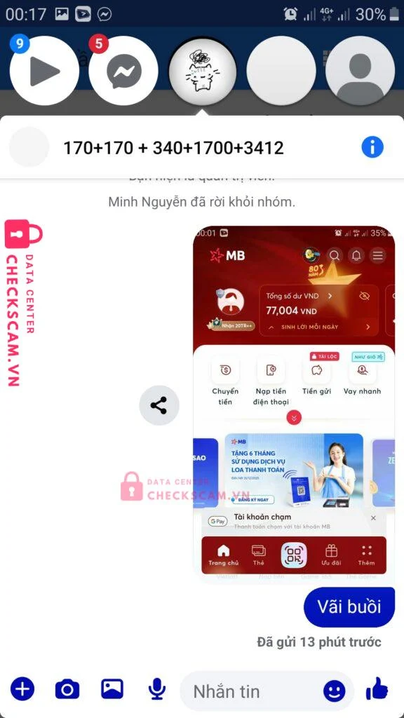 010172 DUONG TIEN BANG MB bị cảnh báo lừa đảo scam