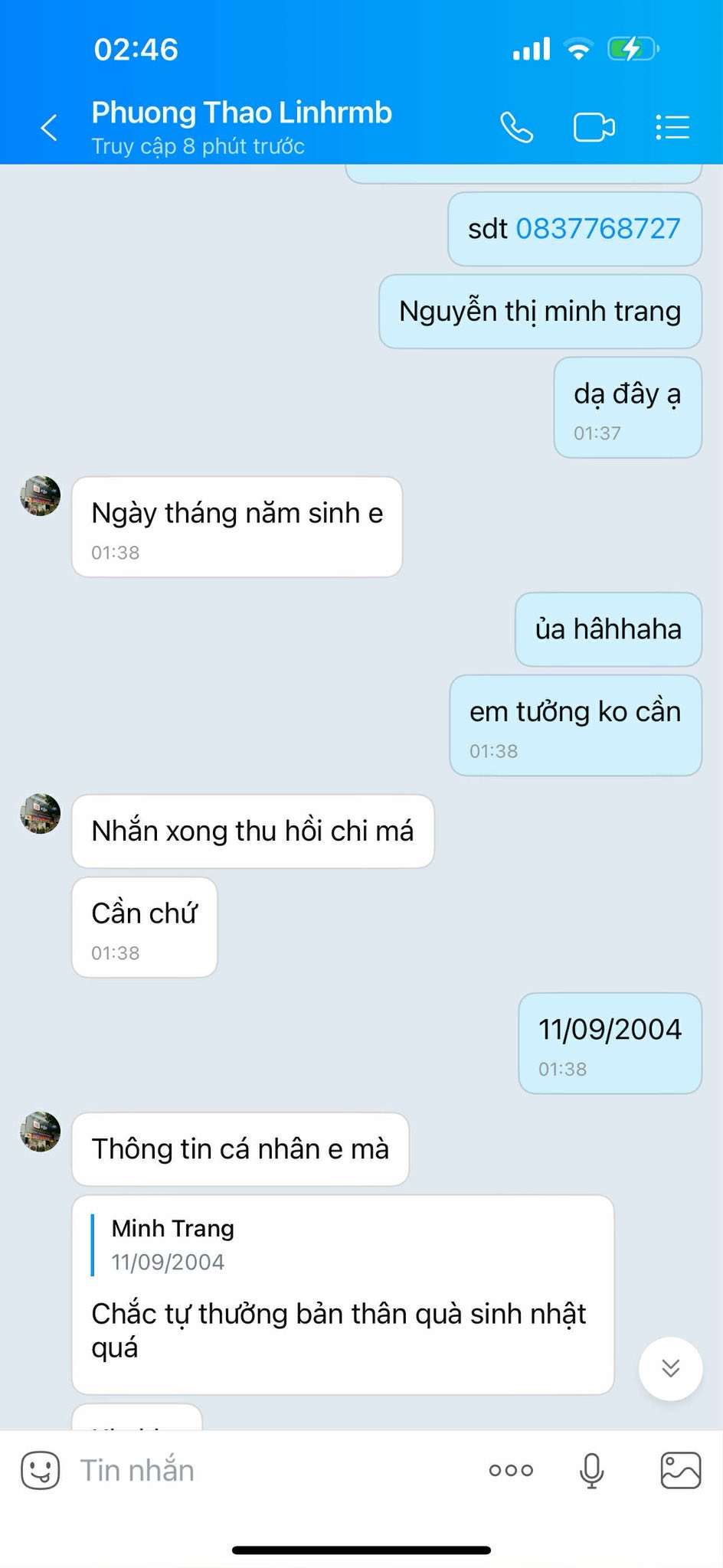 0121100043611005 Lu Thi Yen OCB bị cảnh báo lừa đảo scam