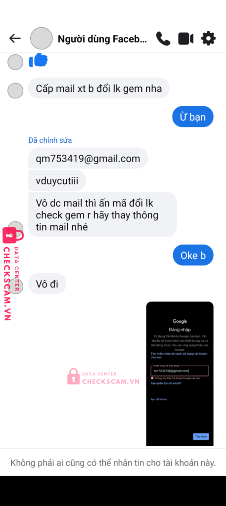 012345492006 CAO VIET DUY MB bị cảnh báo lừa đảo scam
