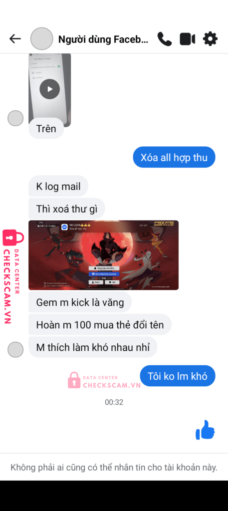 012345492006 CAO VIET DUY MB bị cảnh báo lừa đảo scam