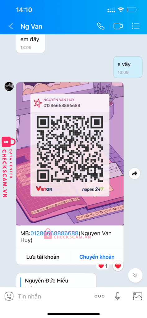 01286668886688 NGUYEN VAN HUY MB bị cảnh báo lừa đảo scam