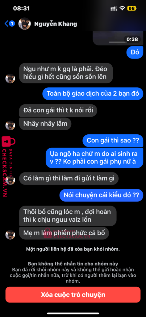 021920094444 NGUYEN MINH KHANG MB bị cảnh báo lừa đảo scam