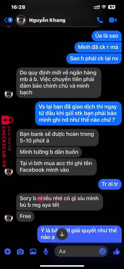 021920094444 NGUYEN MINH KHANG MB bị cảnh báo lừa đảo scam