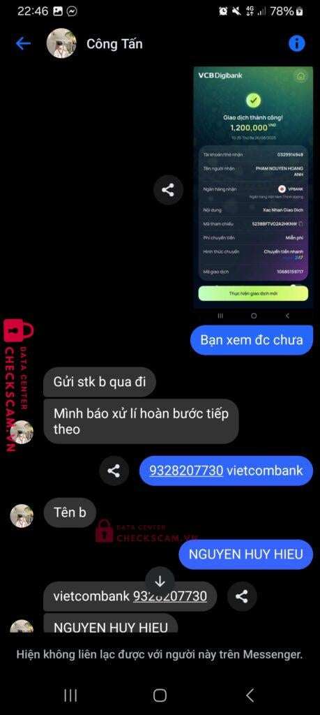 0329914948 Pham Nguyen Hoang Anh VP BANK bị cảnh báo lừa đảo scam