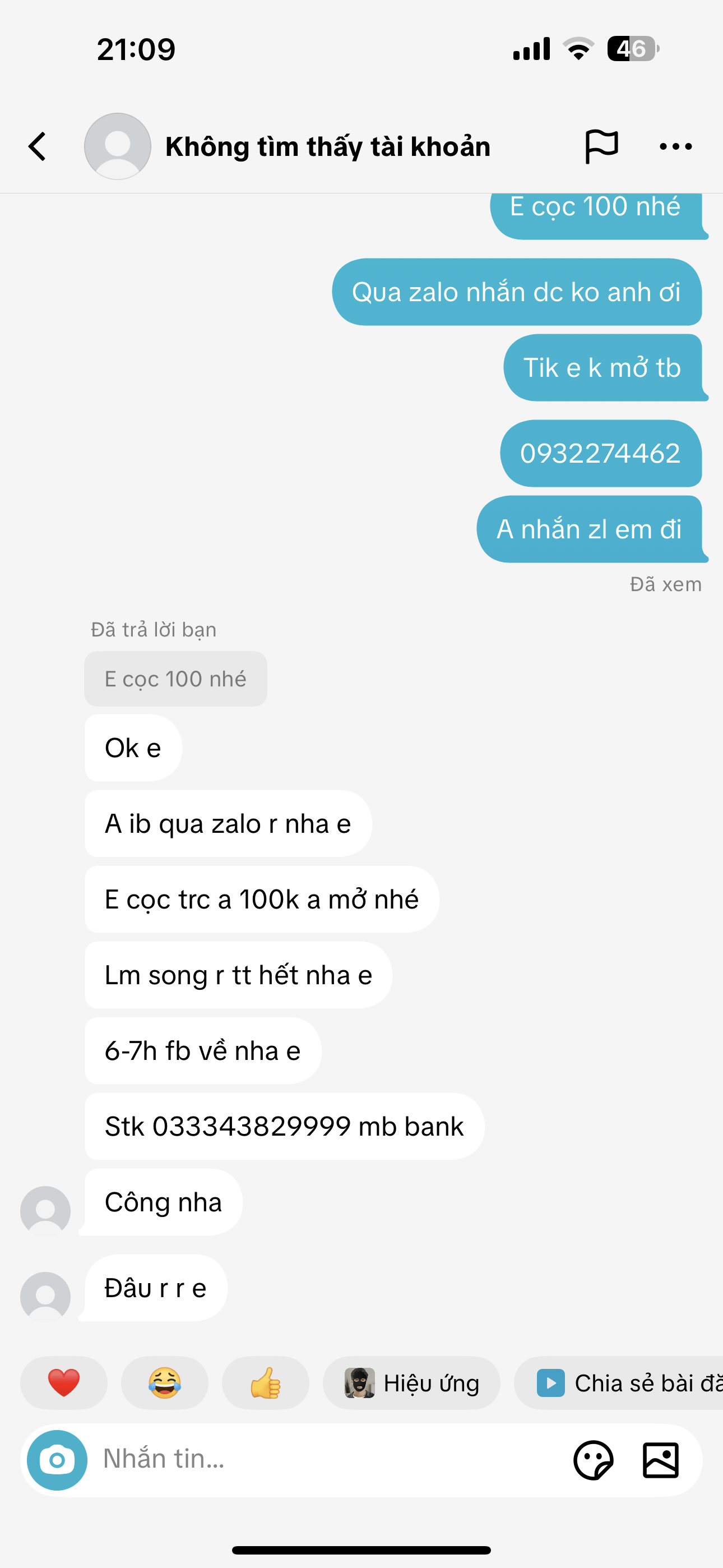 033343829999 HOANG DINH TUAN MB bị cảnh báo lừa đảo scam