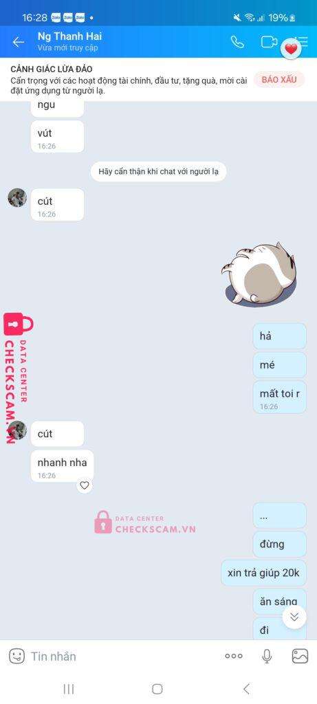 0334108798 NGUYEN THANH HAI MB bị cảnh báo lừa đảo scam