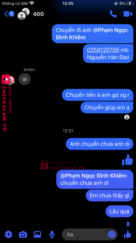 0334445717 NGUYEN HAI DANG MB Bank bị cảnh báo lừa đảo scam