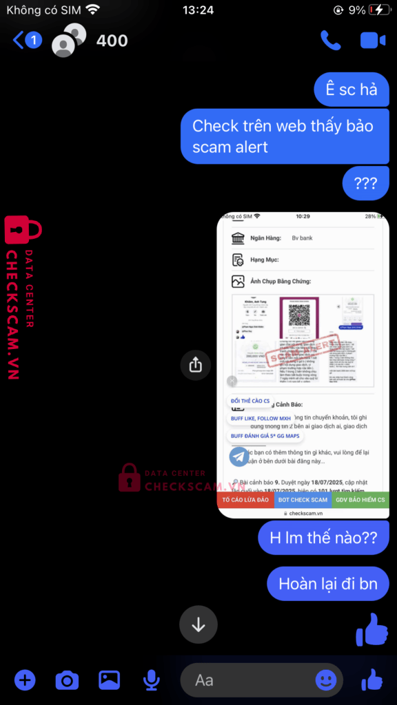 0334445717 NGUYEN HAI DANG MB Bank bị cảnh báo lừa đảo scam