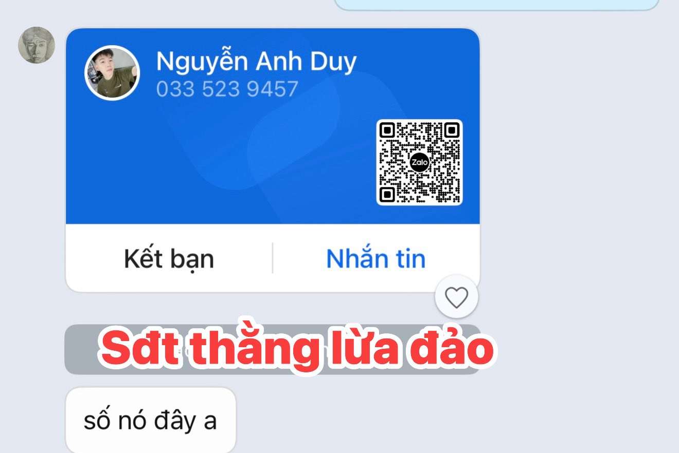 0335239457 Nguyen Anh Duy MB bị cảnh báo lừa đảo scam