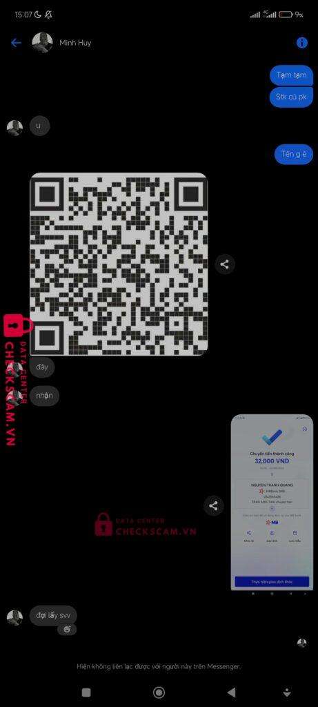 0343565428 NGUYEN THANH QUANG MB Bank bị cảnh báo lừa đảo scam