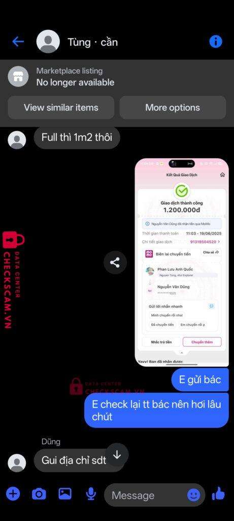 0344908605 NGUYEN VAN DUNG Momo bị cảnh báo lừa đảo scam