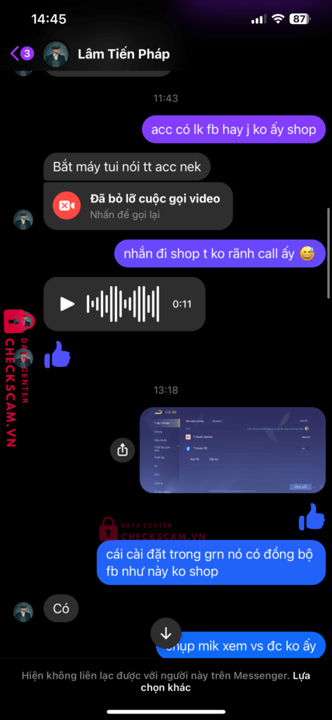 0347634426 Lam Tien Phap MB bị cảnh báo lừa đảo scam