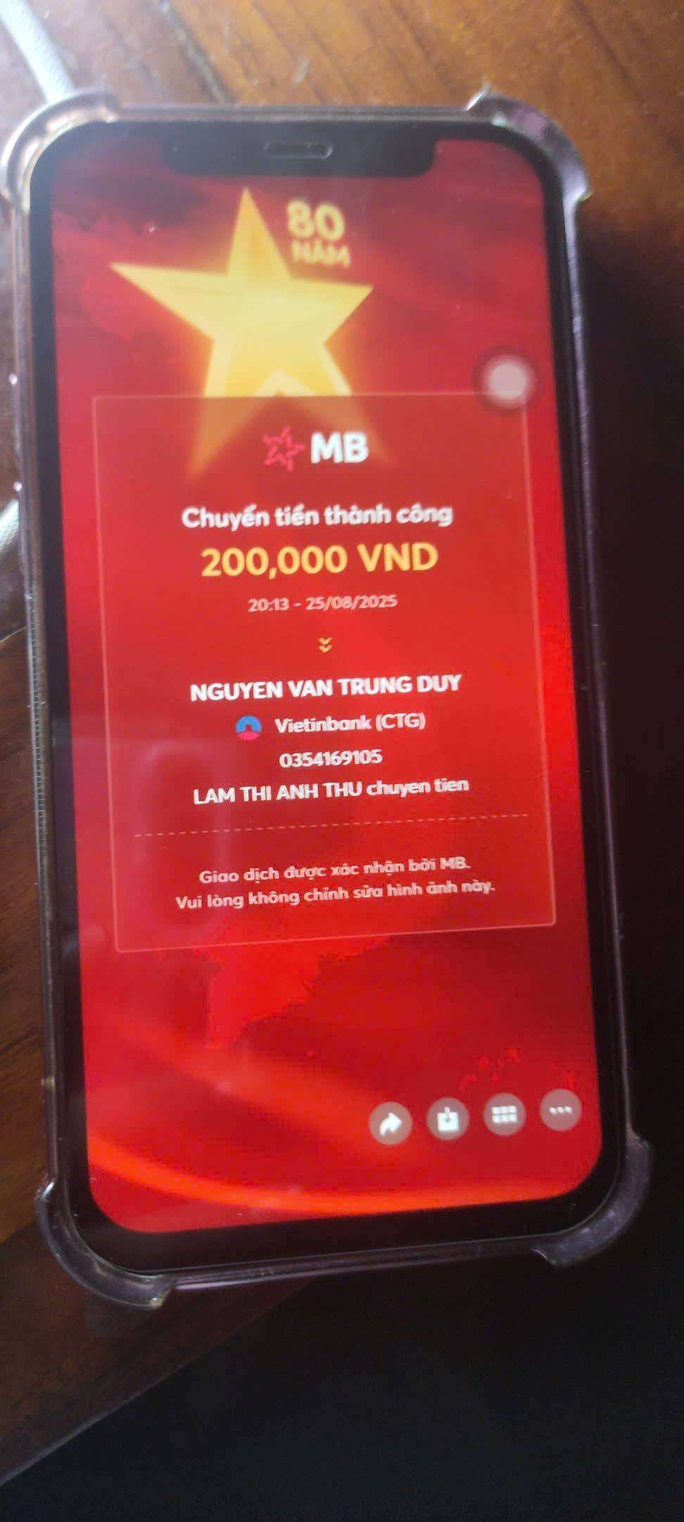 0354169105 Nguyen Van Trung Duy Vietinbank bị cảnh báo lừa đảo scam