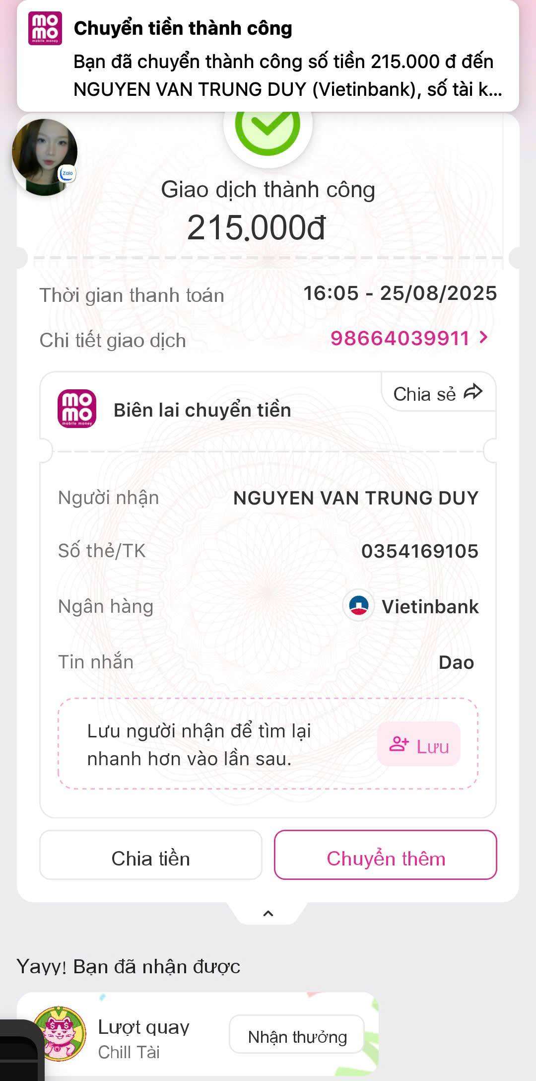 0354169105 Nguyen Van Trung Duy Vietinbank bị cảnh báo lừa đảo scam