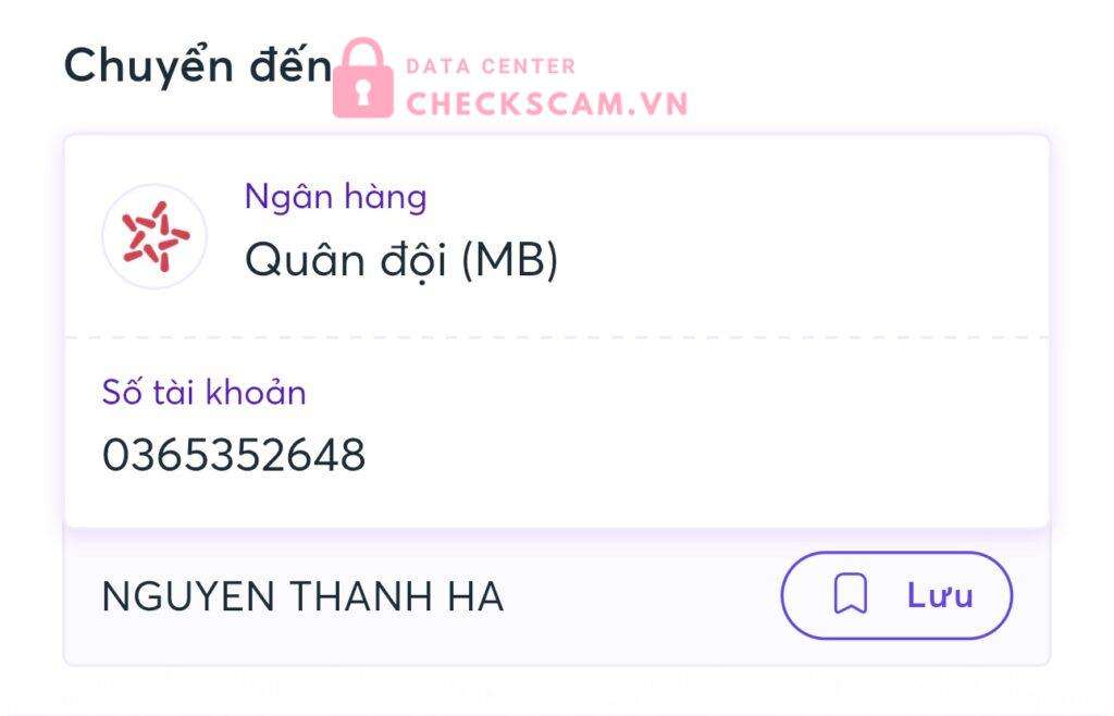 0365352648 Nguyen Thanh Ha Momo bị cảnh báo lừa đảo scam