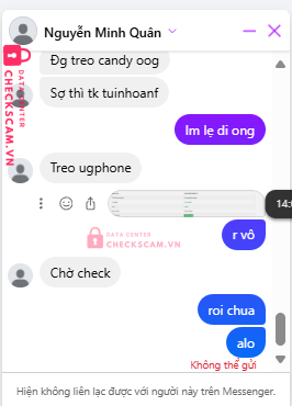 0365768459 Nguyen Minh Quan Zalo Pay bị cảnh báo lừa đảo scam