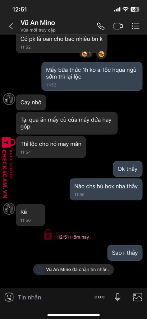 0366381161 VU QUOC AN MB bị cảnh báo lừa đảo scam