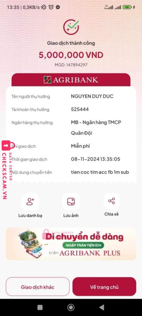 0373917784 NGUYEN DUY DUC VP Bank bị cảnh báo lừa đảo scam