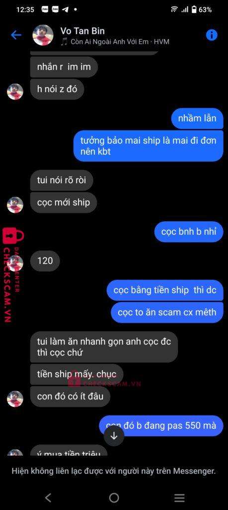 0382942562 VO TAN BIN MB BANK bị cảnh báo lừa đảo scam