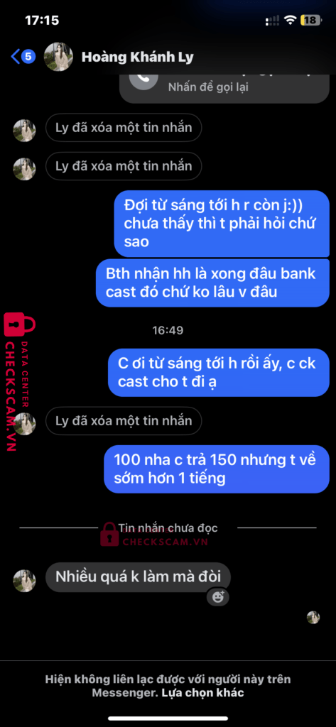 0392732006 NGUYEN ANH LY MB bị cảnh báo lừa đảo scam