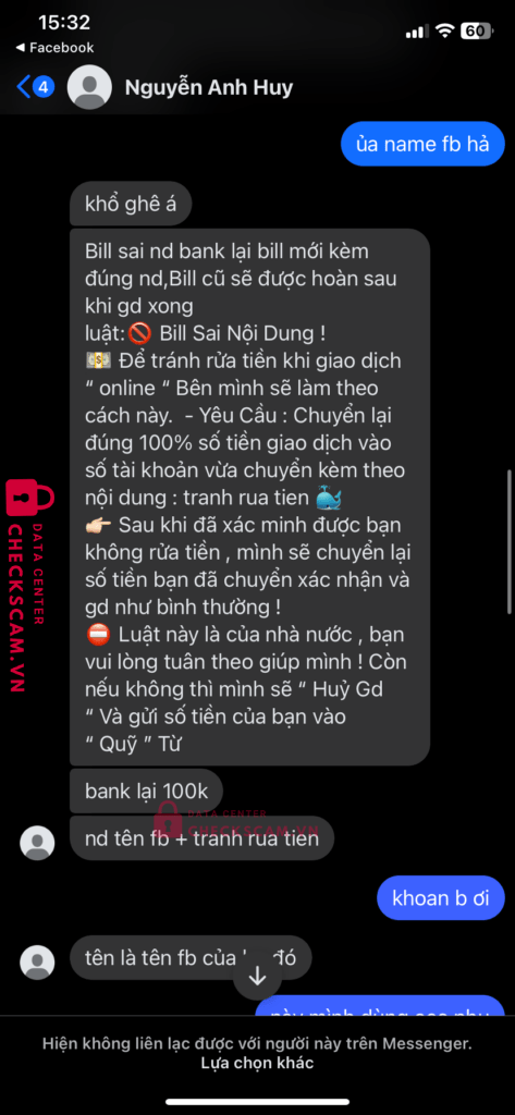 039665 DO NGOC PHUC MB bị cảnh báo lừa đảo scam