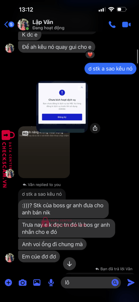 0397174970 DUONG VAN LAP MB bị cảnh báo lừa đảo scam