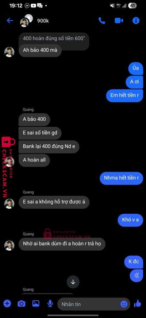 05014144199999 SAM NGUYEN VU KHOA MB bị cảnh báo lừa đảo scam