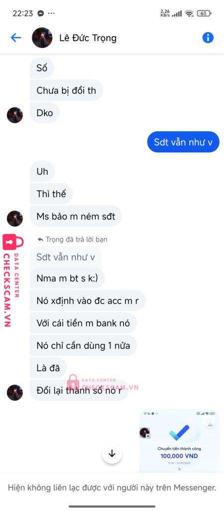 05092084510108 PHAM MINH DUC MB bị cảnh báo lừa đảo scam