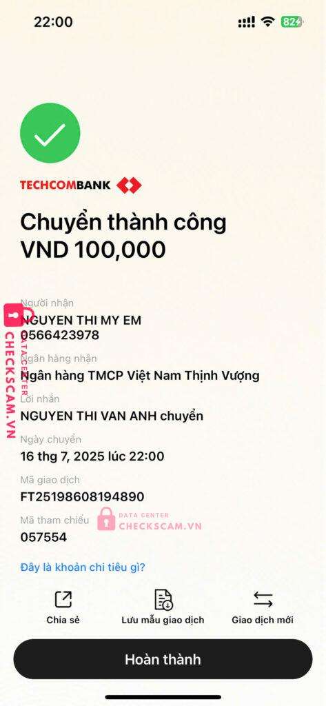 0566423978 Nguyen Thi My Em VP BANK bị cảnh báo lừa đảo scam