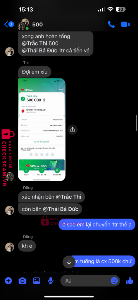 0566753143 NGUYEN THI NGOC ANH VP BANK bị cảnh báo lừa đảo scam
