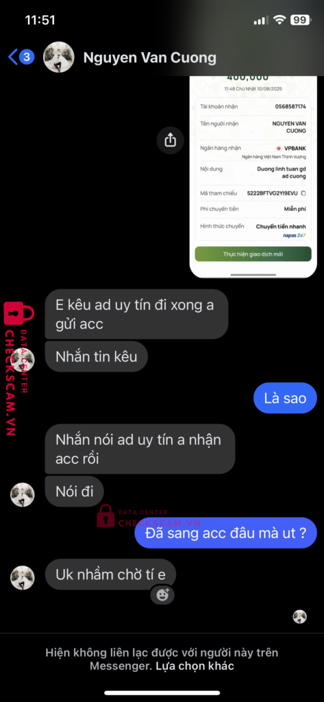 0568587174 NGUYEN VAN CUONG VP BANK bị cảnh báo lừa đảo scam