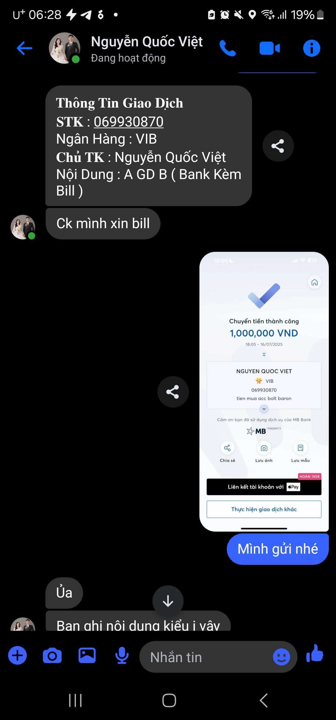 069930870 NGUYEN QUOC VIET VIB bị cảnh báo lừa đảo scam