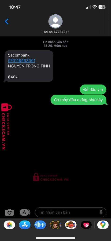 070118493001 Nguyen Trong Tinh Sacombank bị cảnh báo lừa đảo scam