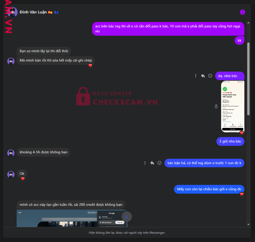 070148931273 DINH THI HAN Sacombank bị cảnh báo lừa đảo scam