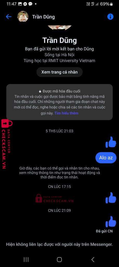 070817320 Tran Van Dung VIB bị cảnh báo lừa đảo scam