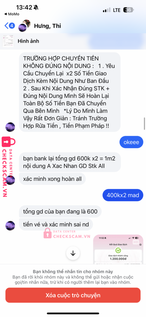 074824743 NGUYEN THI THU THAO VIB bị cảnh báo lừa đảo scam