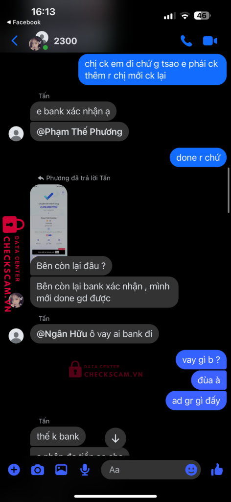 076105364 Pham The Phuong VIB bị cảnh báo lừa đảo scam
