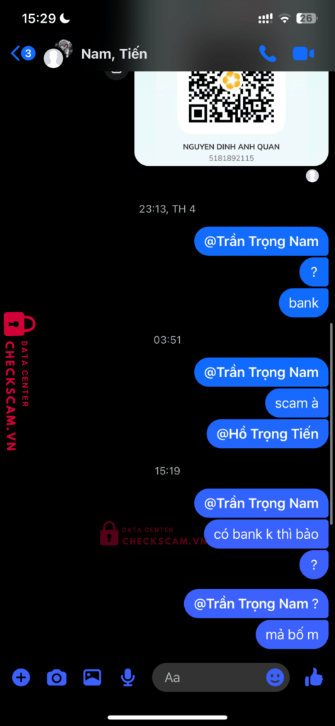 0763189885 NGUYEN THANH TUNG MB bị cảnh báo lừa đảo scam