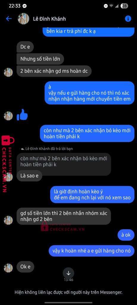 076461190 NGUYEN HUU THO VIB bị cảnh báo lừa đảo scam