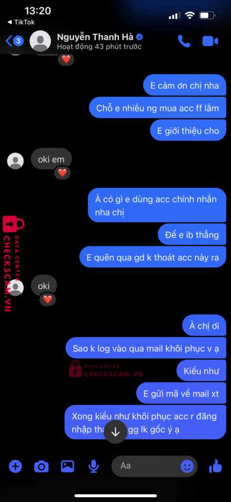 0768575350 NGUYEN THI THU HA VP Bank bị cảnh báo lừa đảo scam