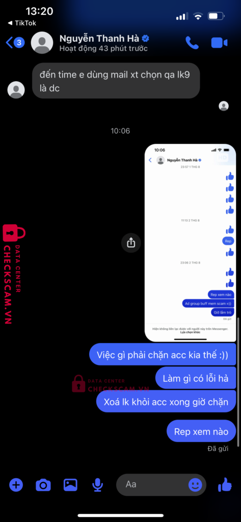 0768575350 NGUYEN THI THU HA VP Bank bị cảnh báo lừa đảo scam