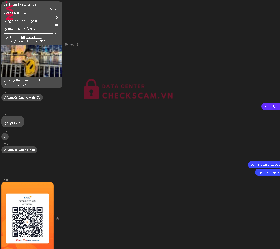 077247524 DUONG DUC HIEU VIB bị cảnh báo lừa đảo scam