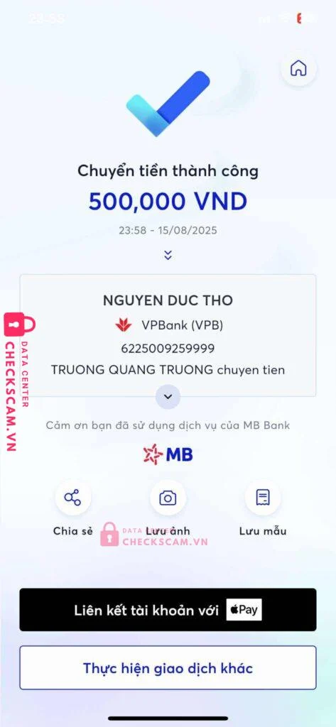 0774310127 NGUYEN DUC THO Momo bị cảnh báo lừa đảo scam
